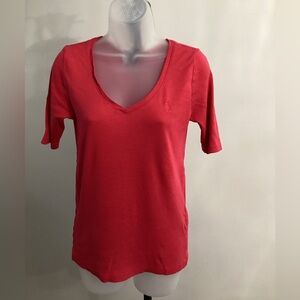 Ralph Lauren  V Neck  Women's Short Sleeve Shirt Size Large